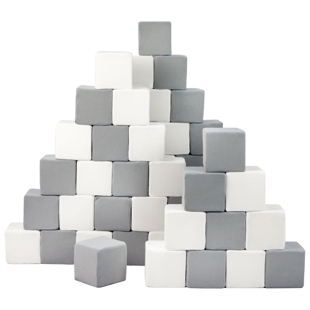 Habkockák - 45 darabos nagy habkocka Pyramida grey white