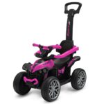Bébitaxi tolókarral Baby Mix Mega Prime EVA  rózsaszín (Sérült csomagolás)