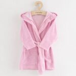 Gyerek frottír fürdőköpeny New Baby pink