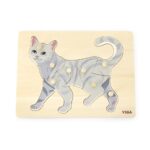 Gyermek fa puzzle Viga Cat