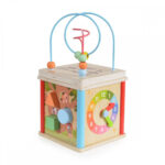 Moni Toys Fajáték fa activity kocka órás