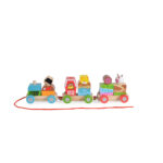 Moni Toys Fa kisvonat állatos 39 cm