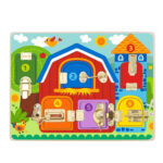 Tooky Toy Reteszes Montessori fa tábla TK044