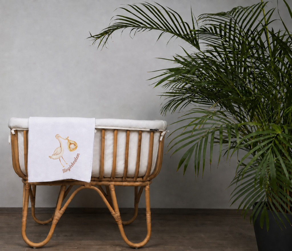 Textil tetra pelenka 70x70cm Gólya