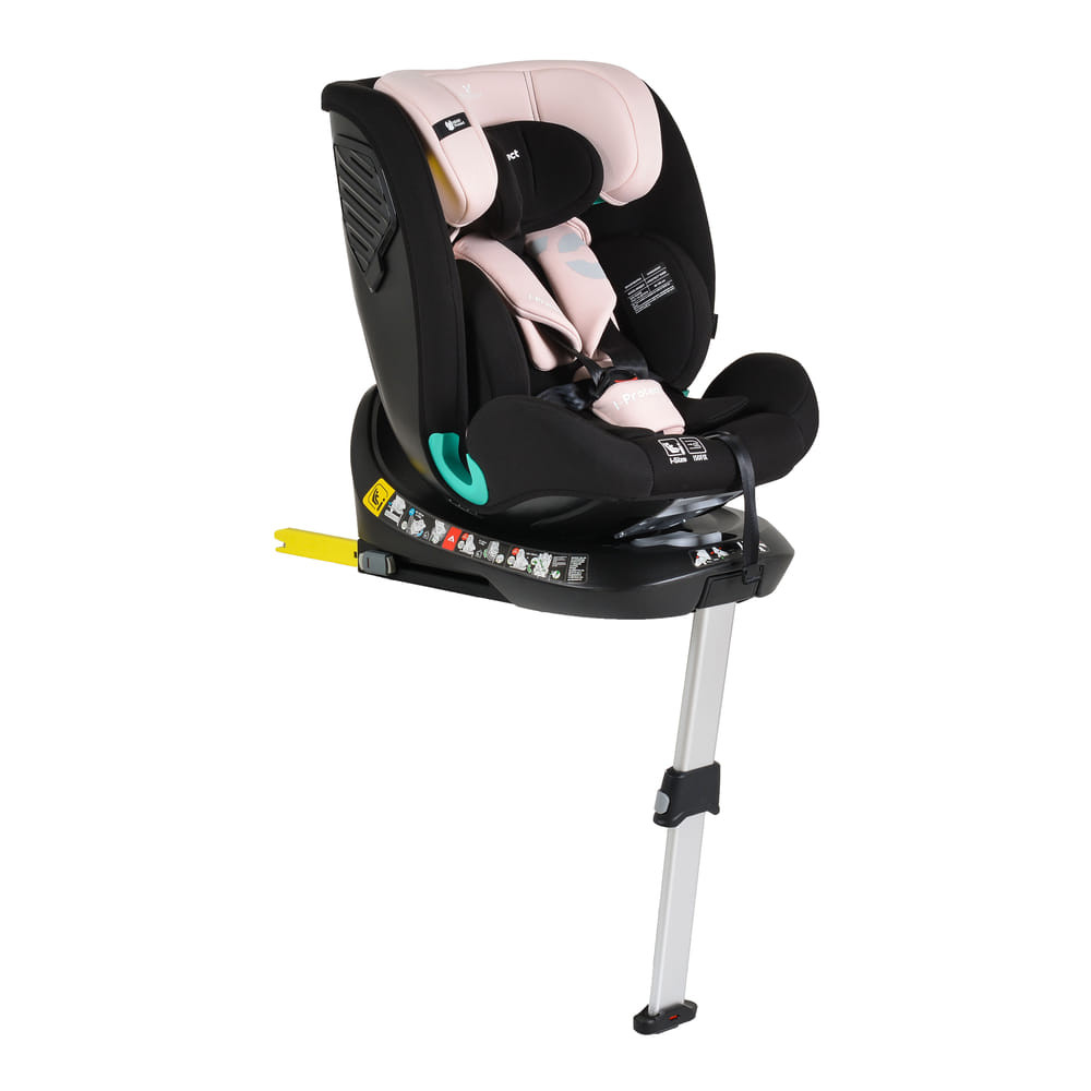 i-PROTECT autós ülés 40-150cm támasztólábbal 360 forgatható PINK