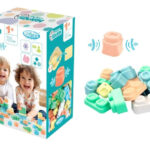 MOCHTOYS Play&Squish építőkocka dobozban 24 db-os puha építőjáték PASZTELL
