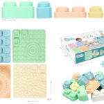 MOCHTOYS Play&Squish szenzorikus szőnyeg - tapilap+ kockák NAGY szett 24+4db PASZTELL