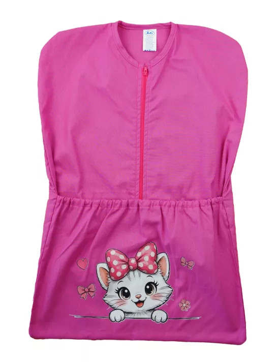 Vállfás PINK oviszsák Fehér Cica